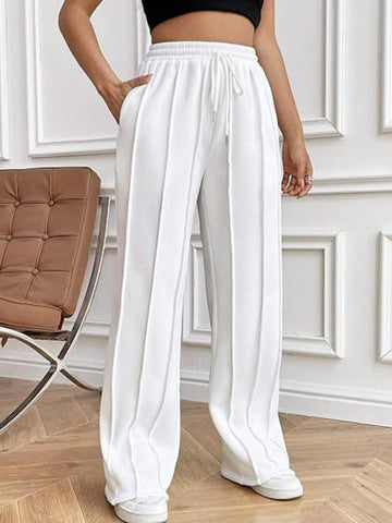 Homelike Drawstring Wide Leg Pants