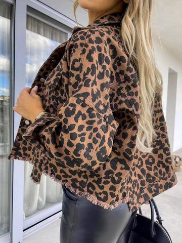 Wild One Leopard Denim Jacket