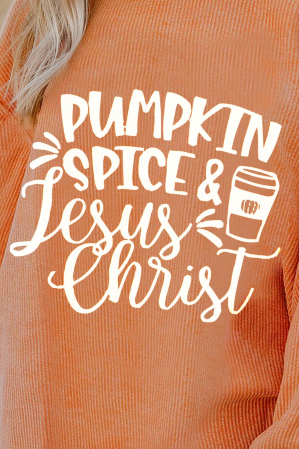 Pumpkin Spice Jesus Christ Oversize Sweatshirt