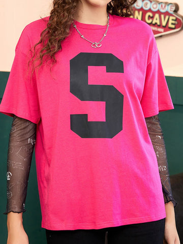 Hot Pink Pop Graphic T-Shirt