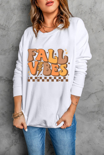Fall Vibes Graphic Long Sleeve Sweatshirt