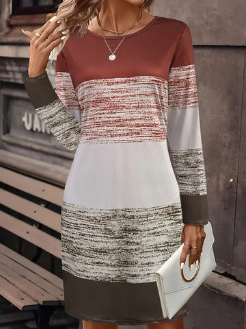 She's Comfy Color Block Dress