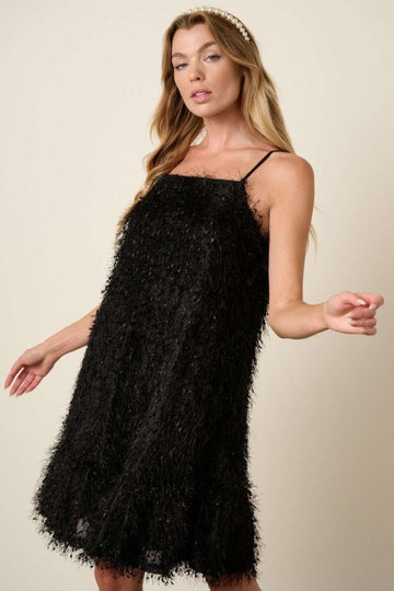 Mittoshop Feather Ruffle Mini Cami Dress