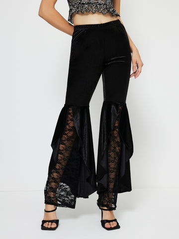 She's Ready Lace Flare Pants