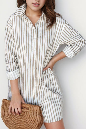 Corporate Attire Mini Shirt Dress