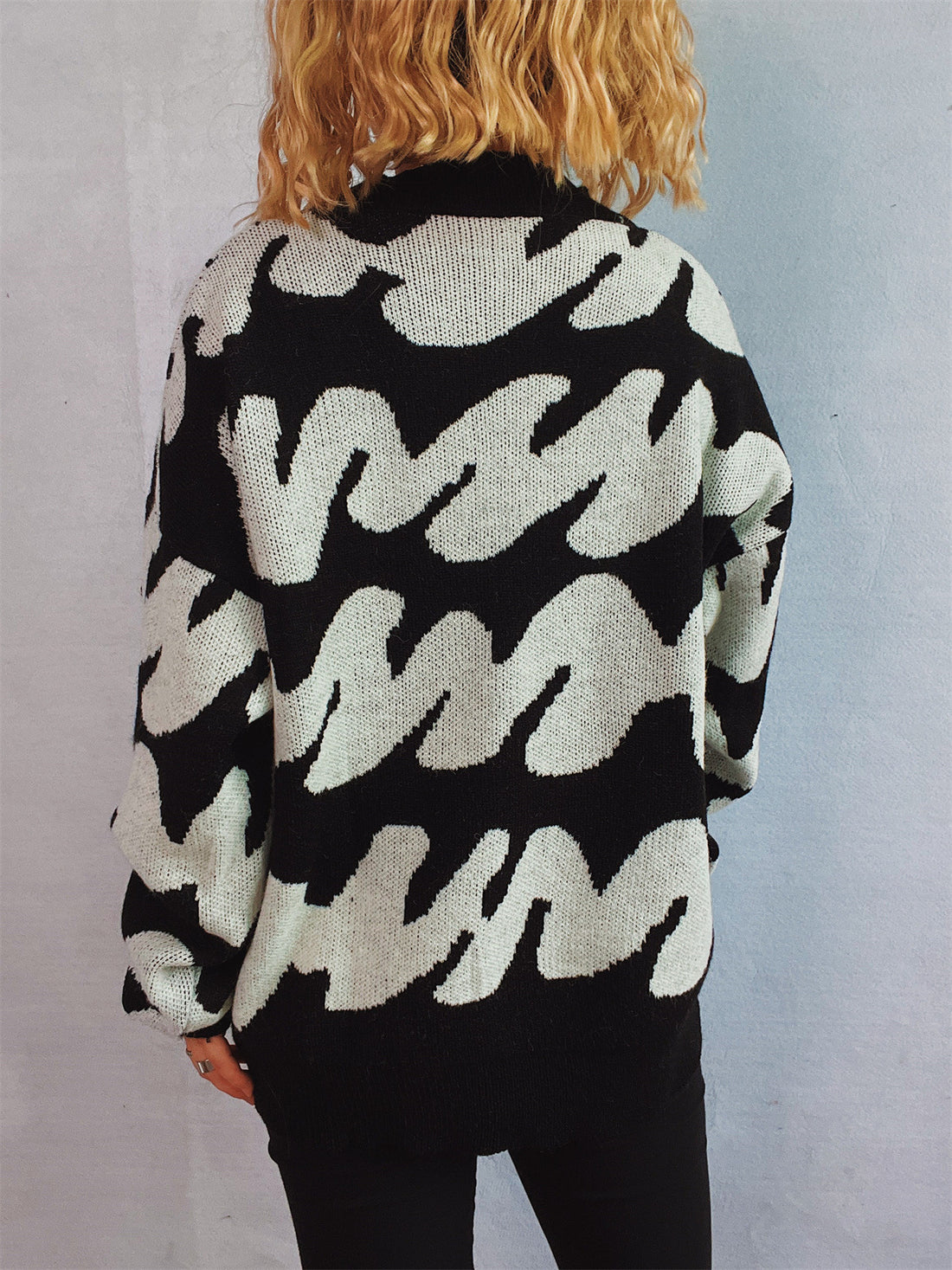 Write In Cursive Long Sleeve Sweater