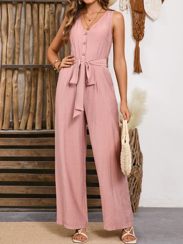 In the Office V-Neck Jumpsuit