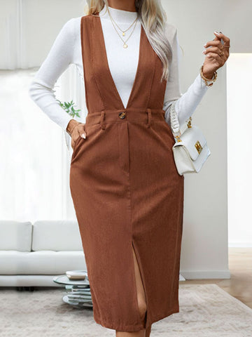 Perfee Chic Overall Dress