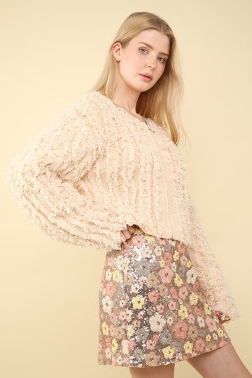 VERY J Shaggy Luxe Yarn Jacket