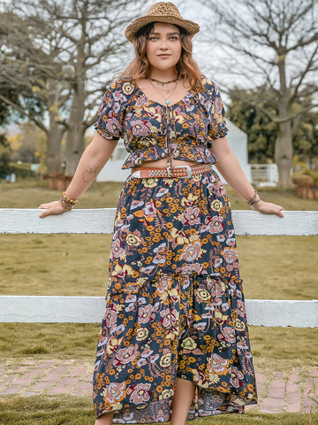 Gia Plus Size Skirt Set