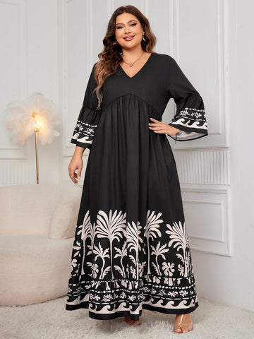 Plus Size Chic Floral Maxi Dress