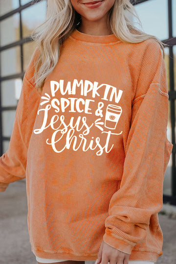 Pumpkin Spice Jesus Christ Oversize Sweatshirt