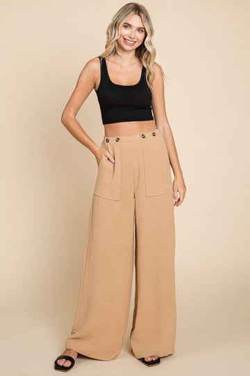 Maya High Waist Wide Cargo Pants