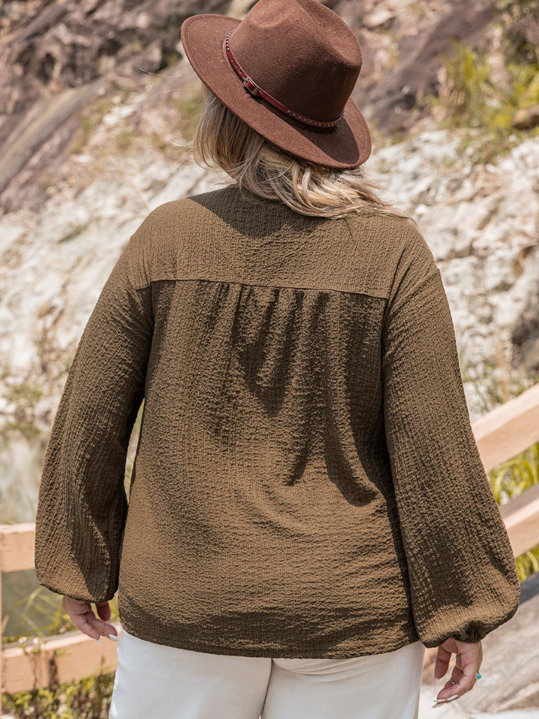 Plus Size Sophisticated Tie Blouse