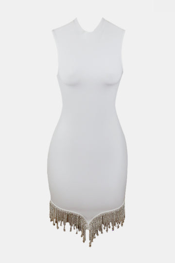 Rhinestone Luxe Tassel Bodycon Dress
