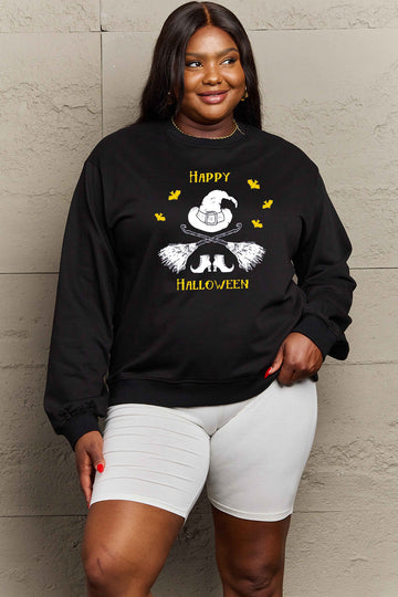 Simply Love HAPPY HALLOWEEN Graphic Sweatshirt