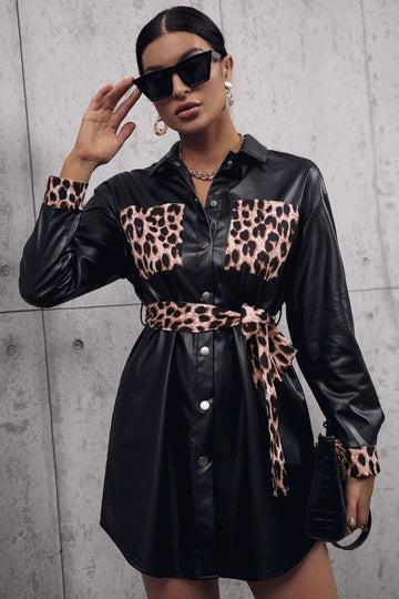 Ivy Lane Tied Leopard Trench Coat