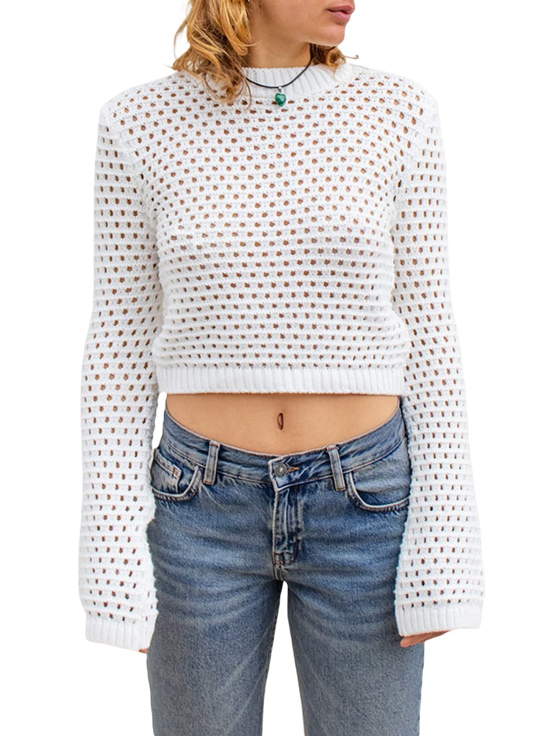 Annalee Openwork Knit Top