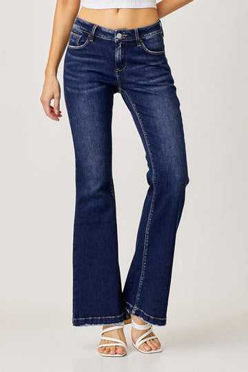 RISEN Luxe Low Rise Flare Jeans