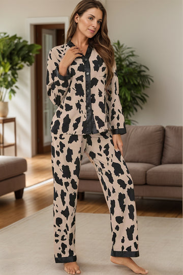 Splash Long Sleeve Top and Pants Lounge Set
