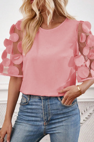 Round Neck Half Sleeve Blouse