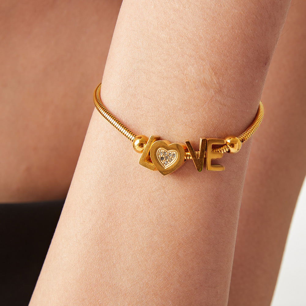 LOVE Rhinestone Bracelet