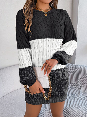 Jasmine Color Block Sweater Dress