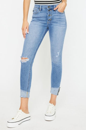 Cat's Whiskers Button-Fly Jeans