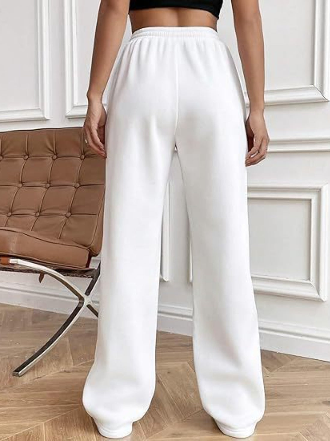 Homelike Drawstring Wide Leg Pants