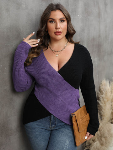 Xclusive Plus Size Two-Tone Sweater
