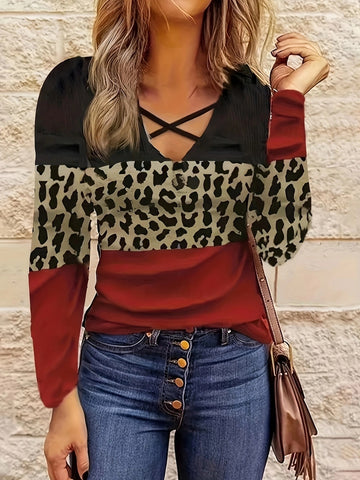 Calliope Crisscross Color Block Shirt