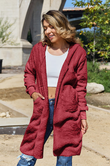 Double Take Hooded Teddy Bear Jacket