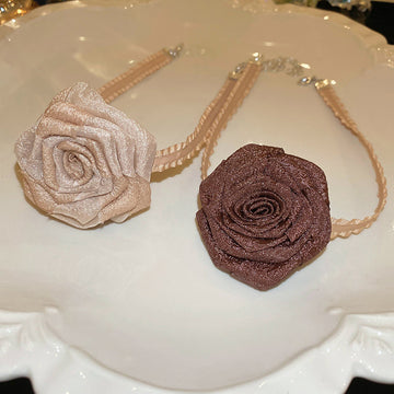 3D Rose Alloy Necklace