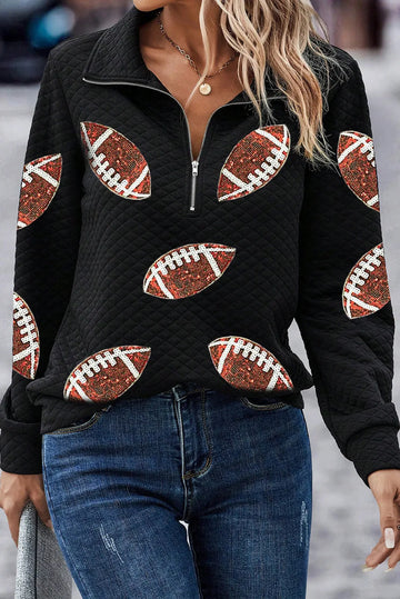 Kick-Off Sequin Football Sweatshirt