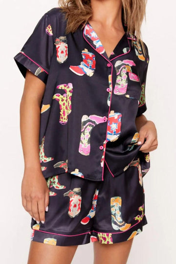 Playful Prints Shorts Lounge Set
