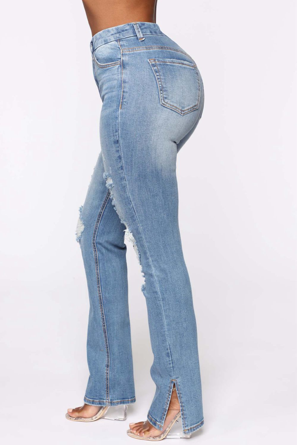 Chic Slash Denim Jeans