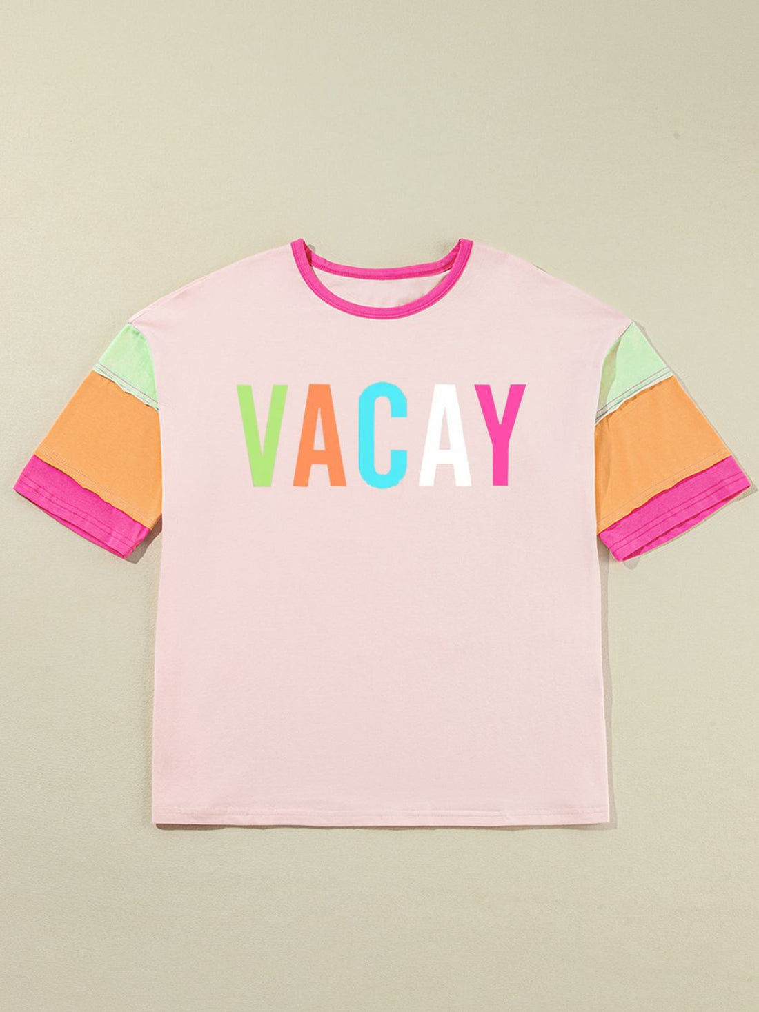 Vacay Color Block  T-Shirt