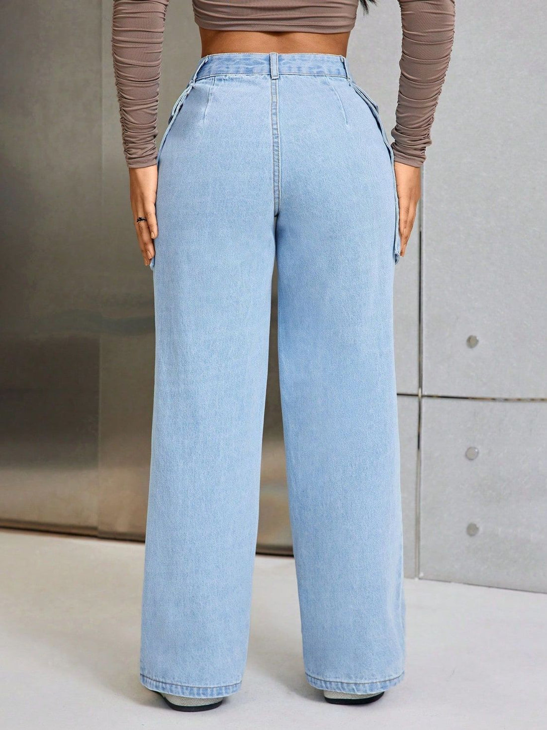 Maddie Mae Wide Leg Jeans with Pockets