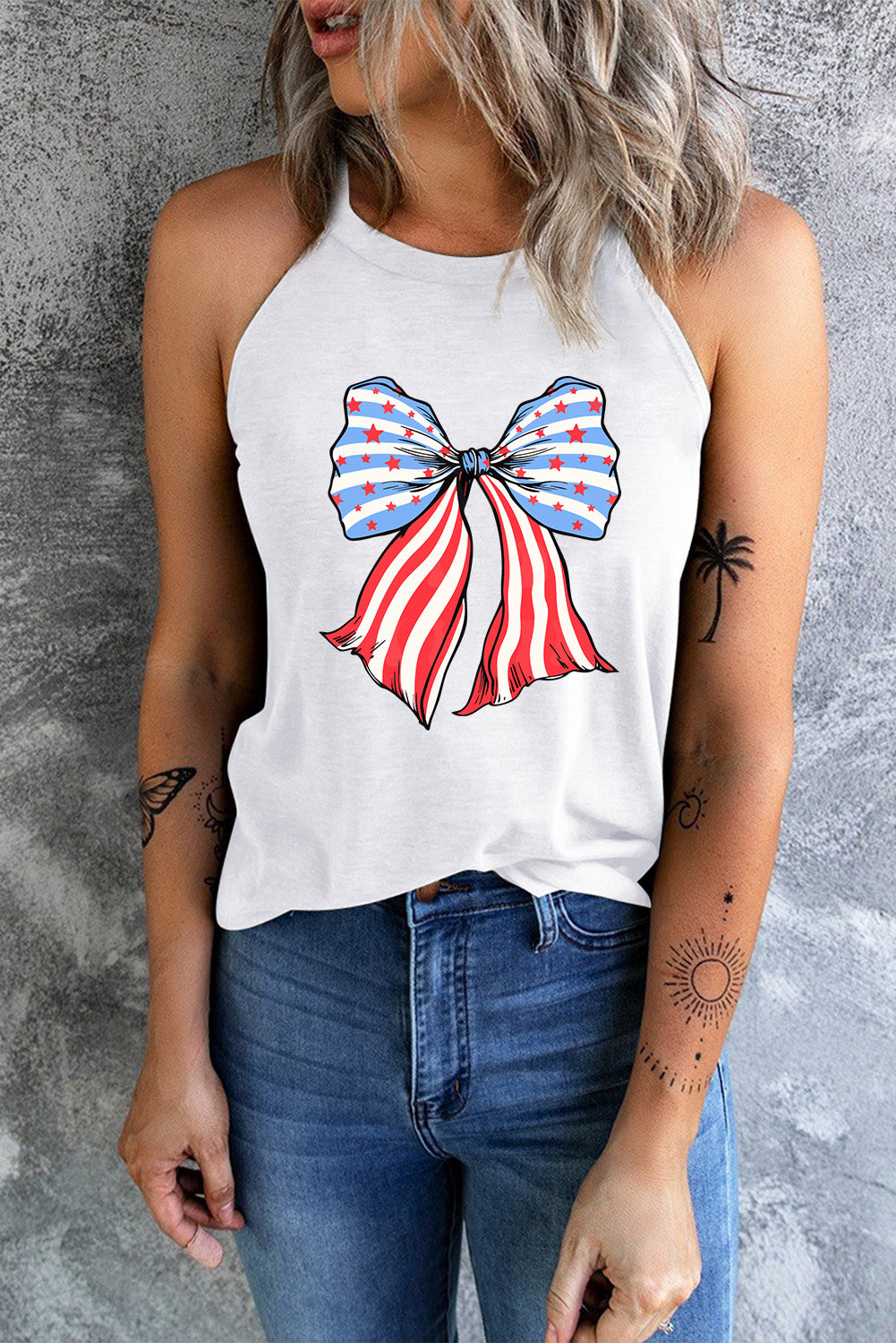 Bow Grecian Graphic Tank