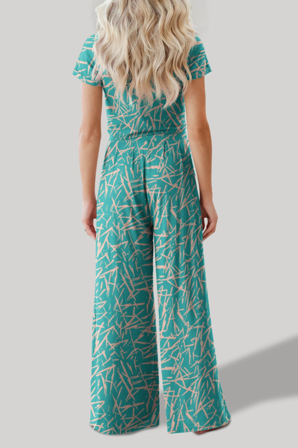 Artful Print Ensemble Pants Set