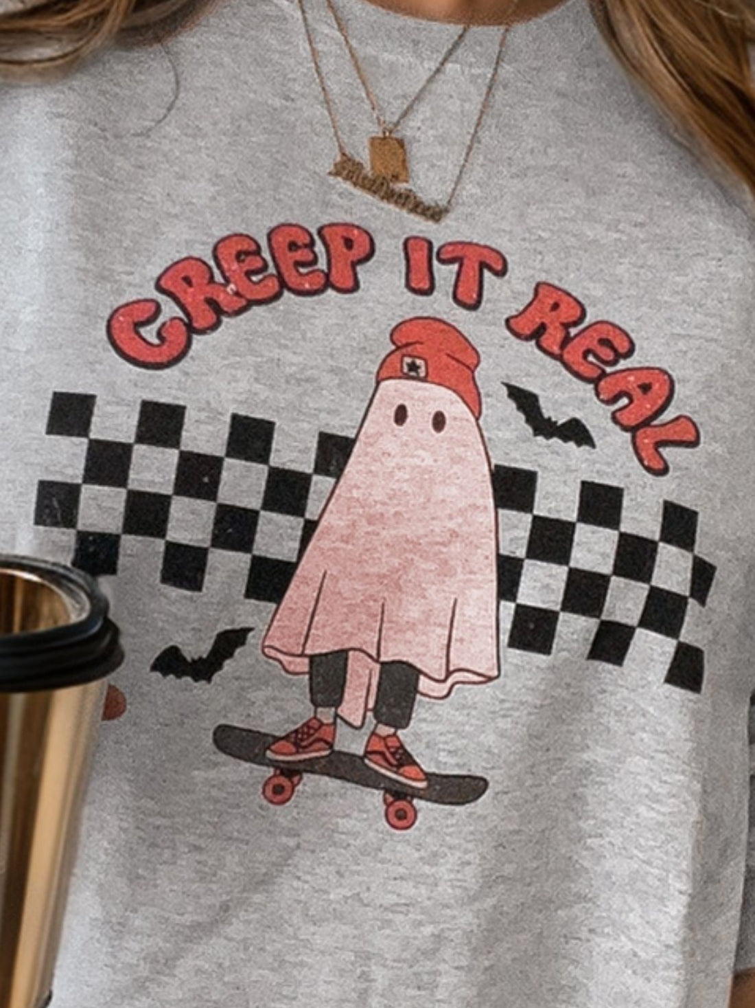 Creep It Real Plus Size Graphic Sweatshirt