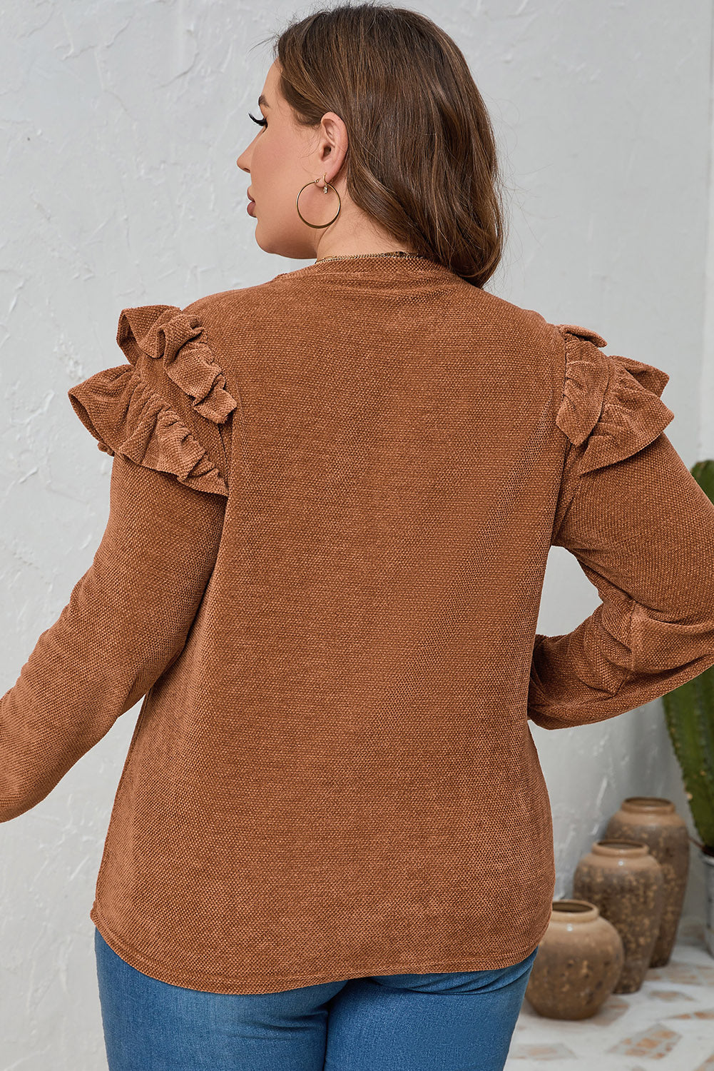 Ruffled Bliss Plus Size Blouse