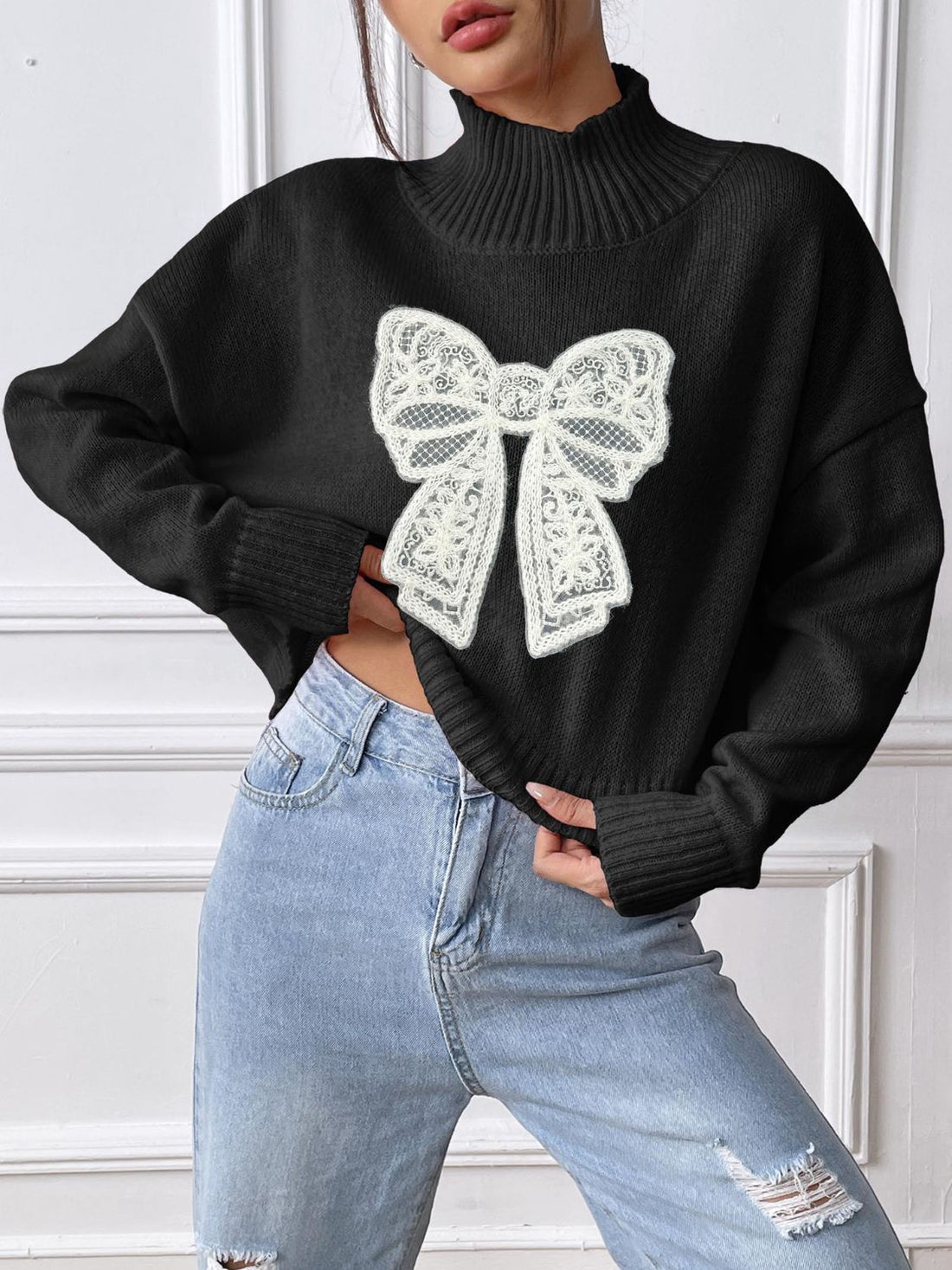 Bessie Bow Turtleneck Sweater