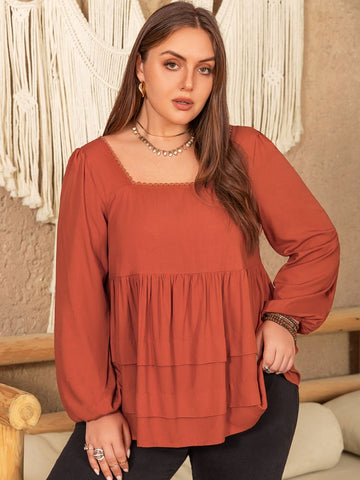 Plus Size Grace Square Blouse