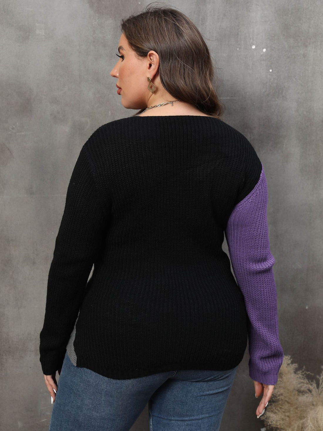 Xclusive Plus Size Two-Tone Sweater