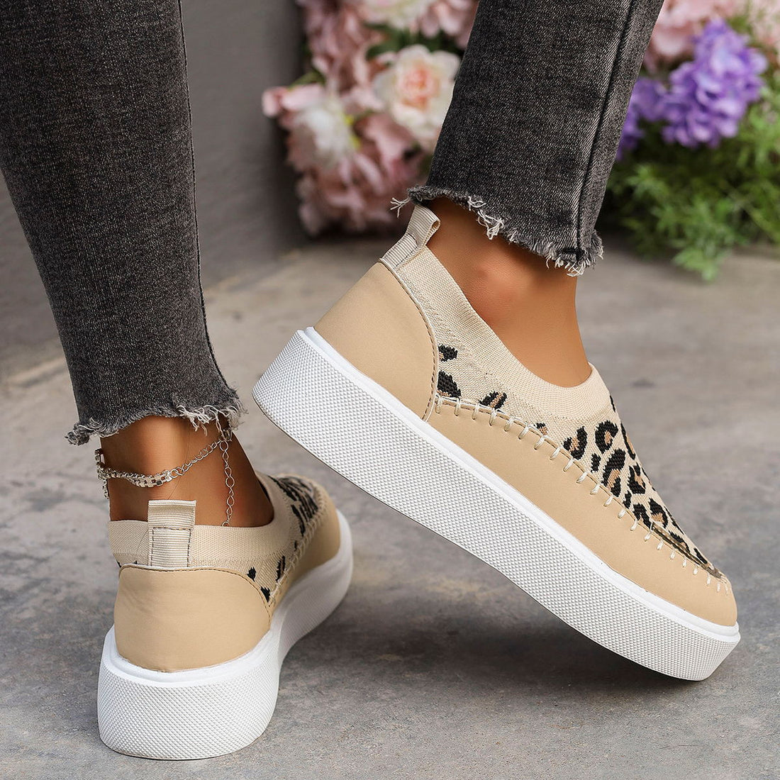 Leopard Platform Sneakers