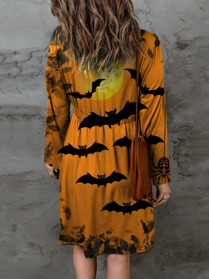 Halloween Theme Long Sleeve Magic Dress