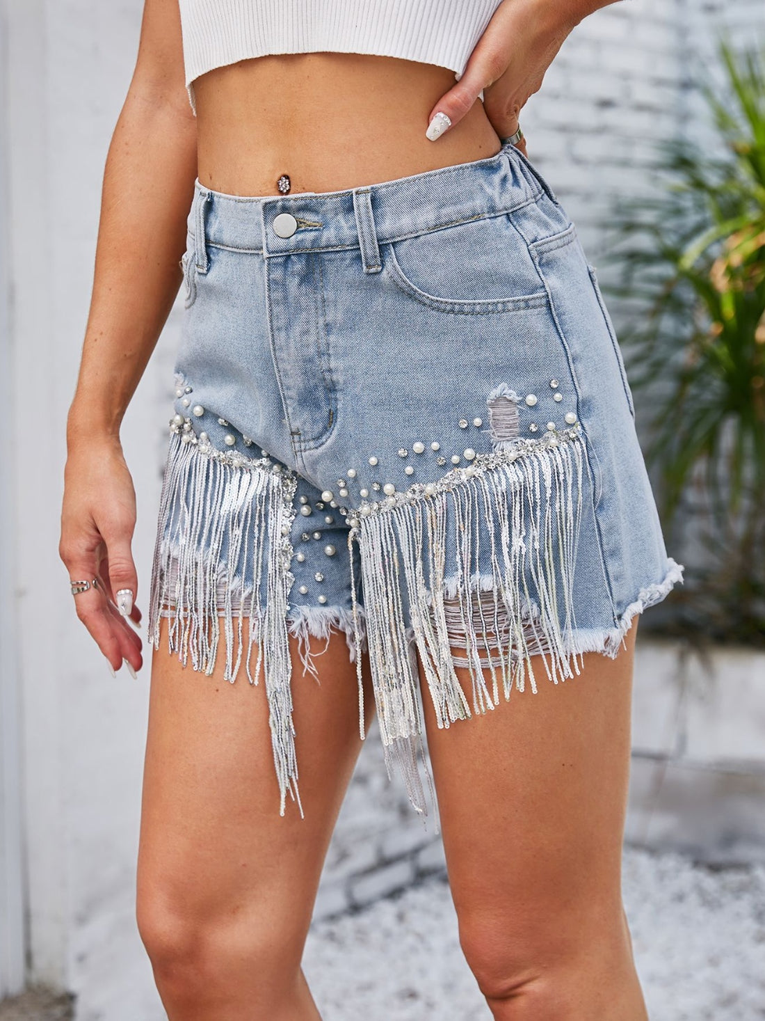 Pearl Denim Shorts