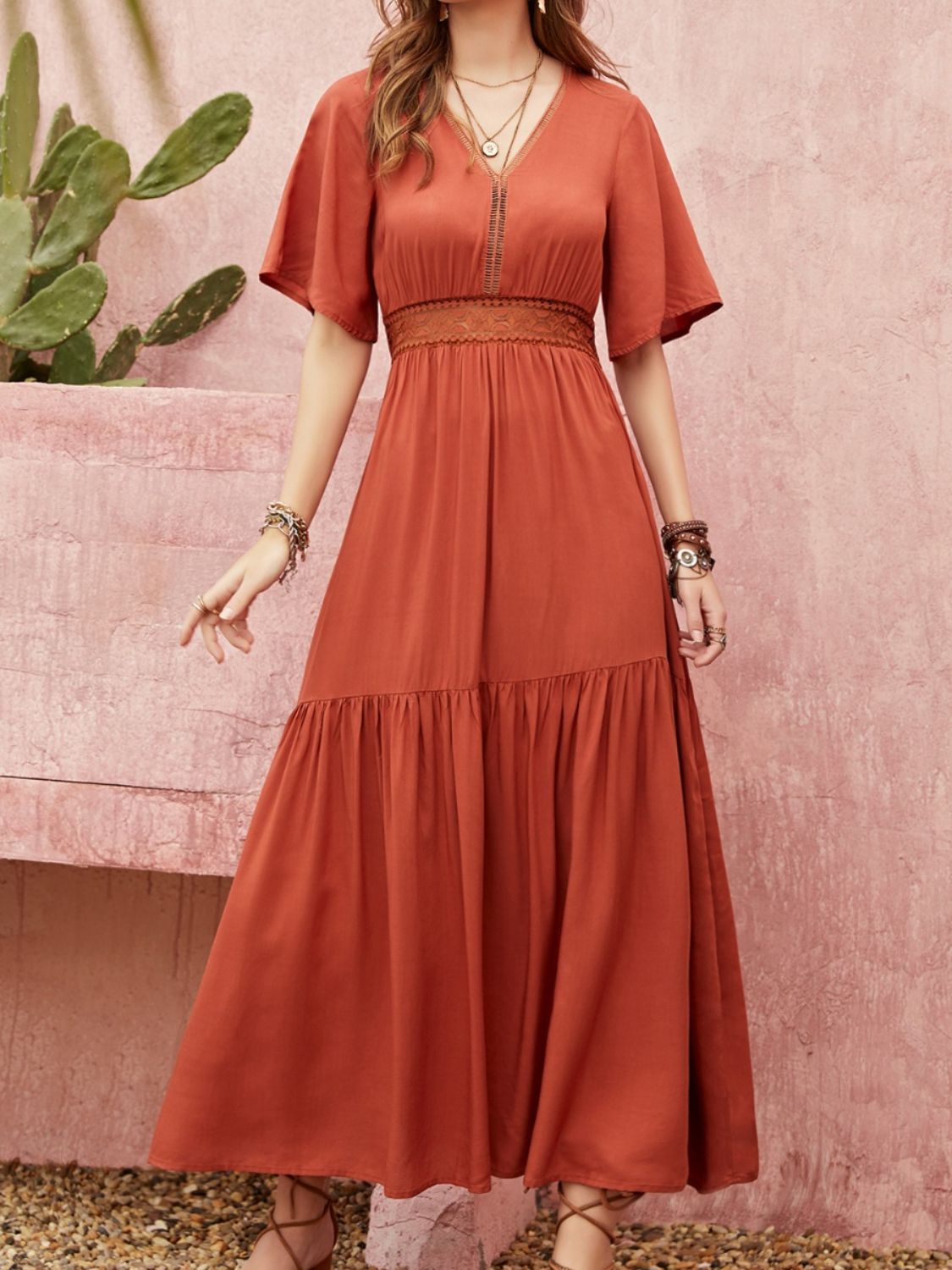 Briella Lace Midi Dress