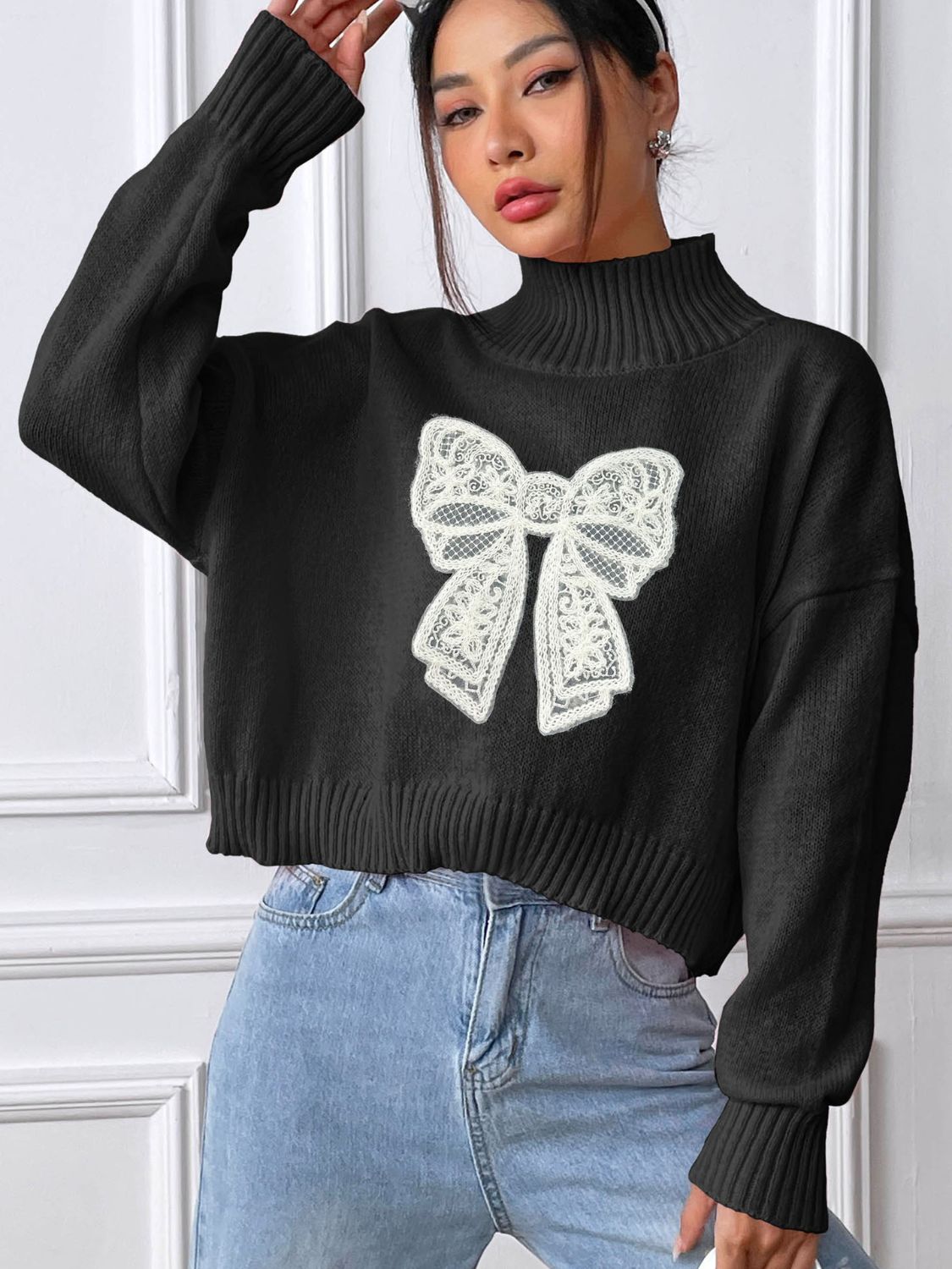 Bessie Bow Turtleneck Sweater